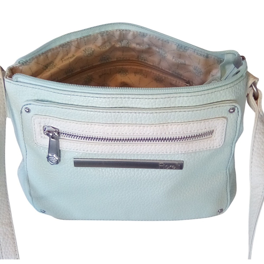 Fiorelli Crossbody Vegan Leather Mint Green Adjustable Strap Travel Casual Bag - Picture 3 of 8